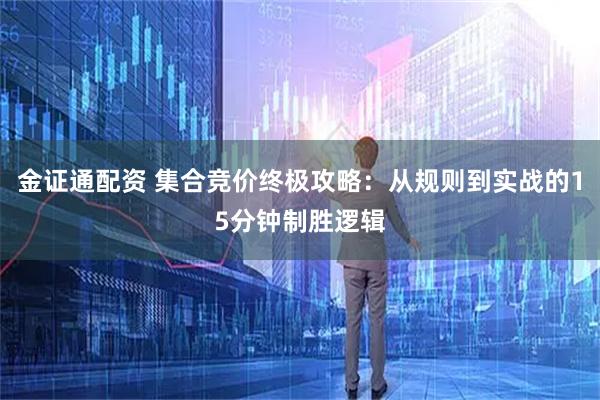 金证通配资 集合竞价终极攻略：从规则到实战的15分钟制胜逻辑